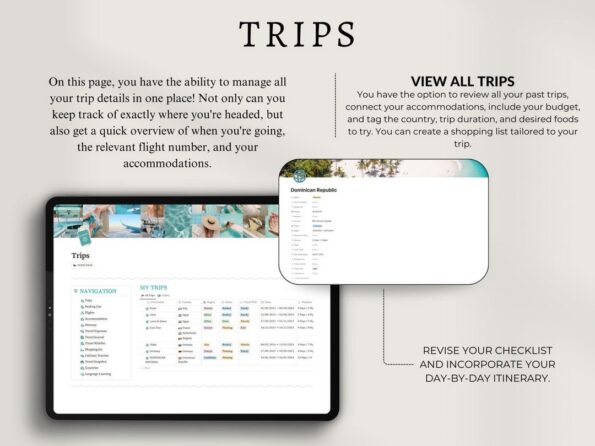travel planner notion 5 1